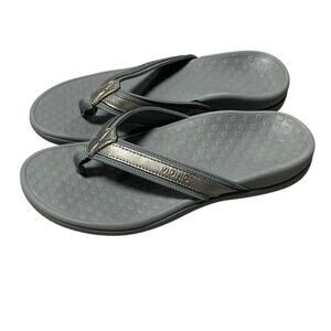 Vionic NWOB Tide Thong Sandal in Bronze Gray Comfort Support Lightweight Size 7